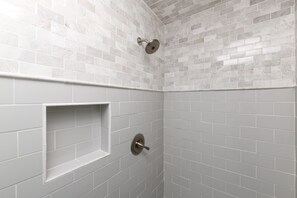 Shower, soap, toilet paper