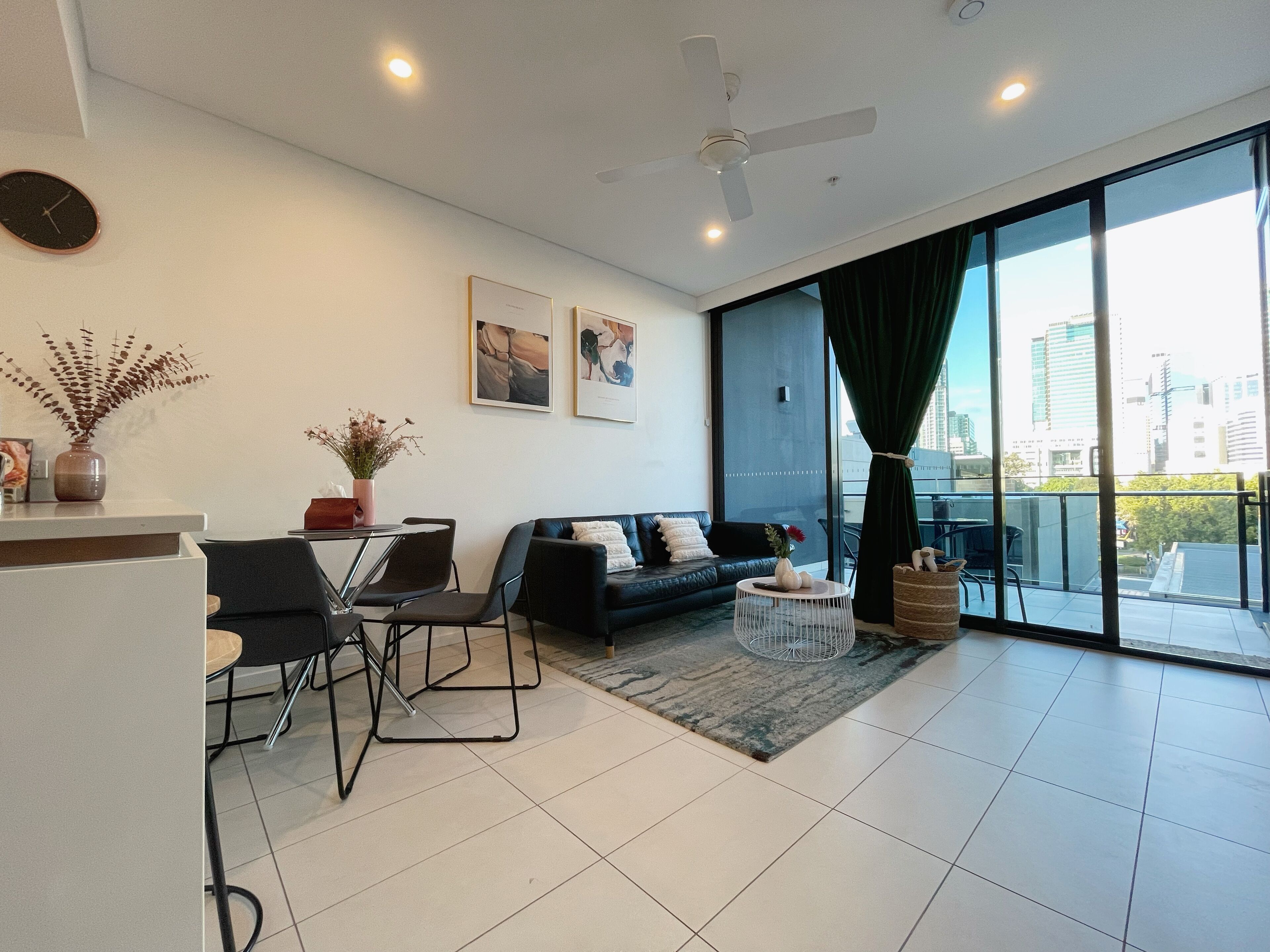 Apartment | Living area | 50-inch Smart TV with digital channels, streaming services