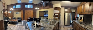 Fridge, microwave, oven, stovetop - This dramatic home Located inside THE HIDEOUT offers a unique layout (Lake Ariel)