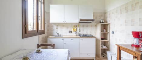 Microwave, stovetop, cookware/dishes/utensils, spices