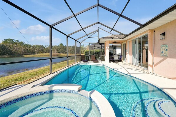 A heated pool