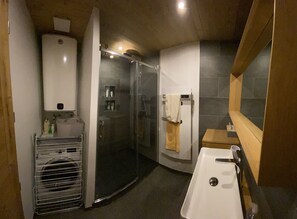 Shower, hair dryer