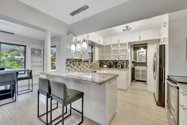 Private kitchen - Wilton Manors Modern Oasis: 2-Bedroom Retreat with Heated Pool/Spa (Wilton Manors)