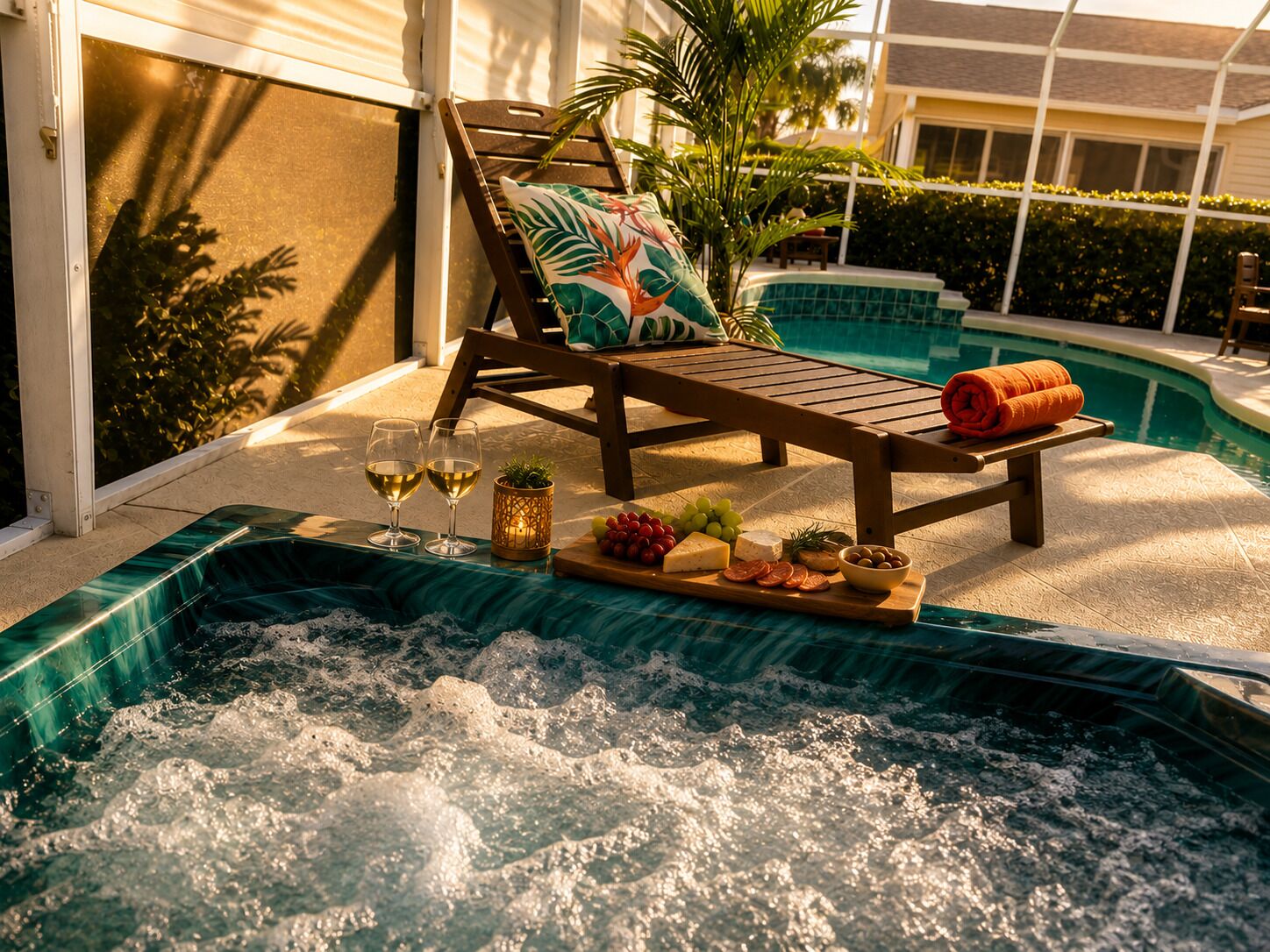A heated pool
