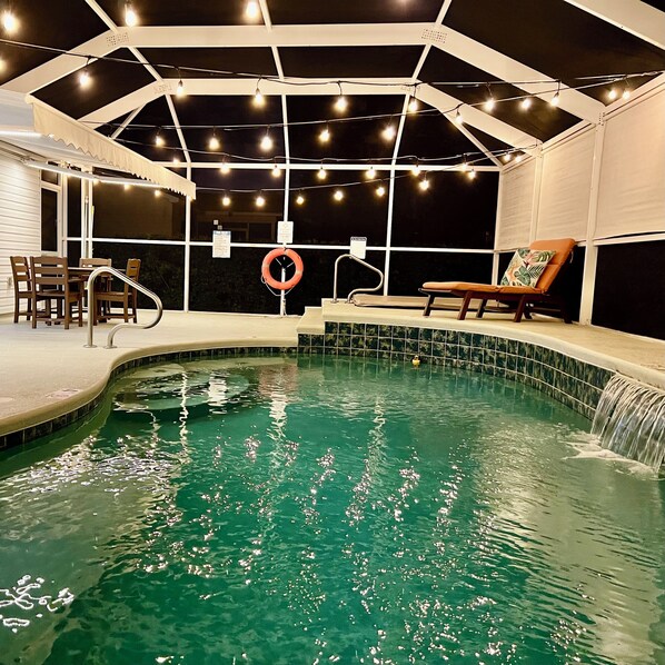 A heated pool