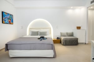 Roupas de cama premium, frigobar (abastecido com alguns itens grátis)