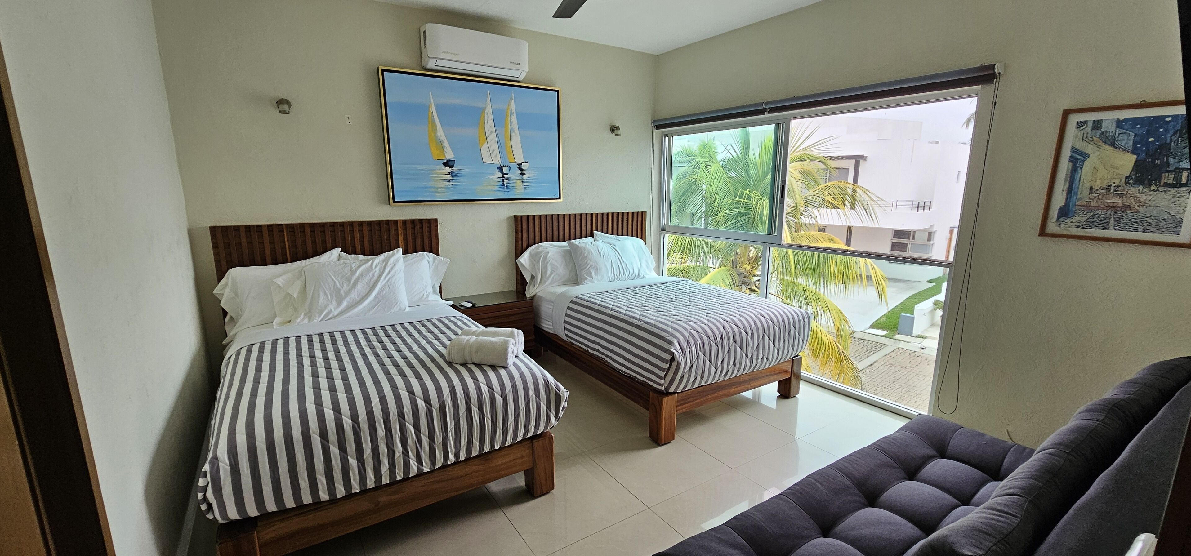 5 chambres, fer et planche à repasser, Wi-Fi, draps fournis