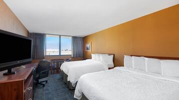 1 bedroom, desk, iron/ironing board, travel crib