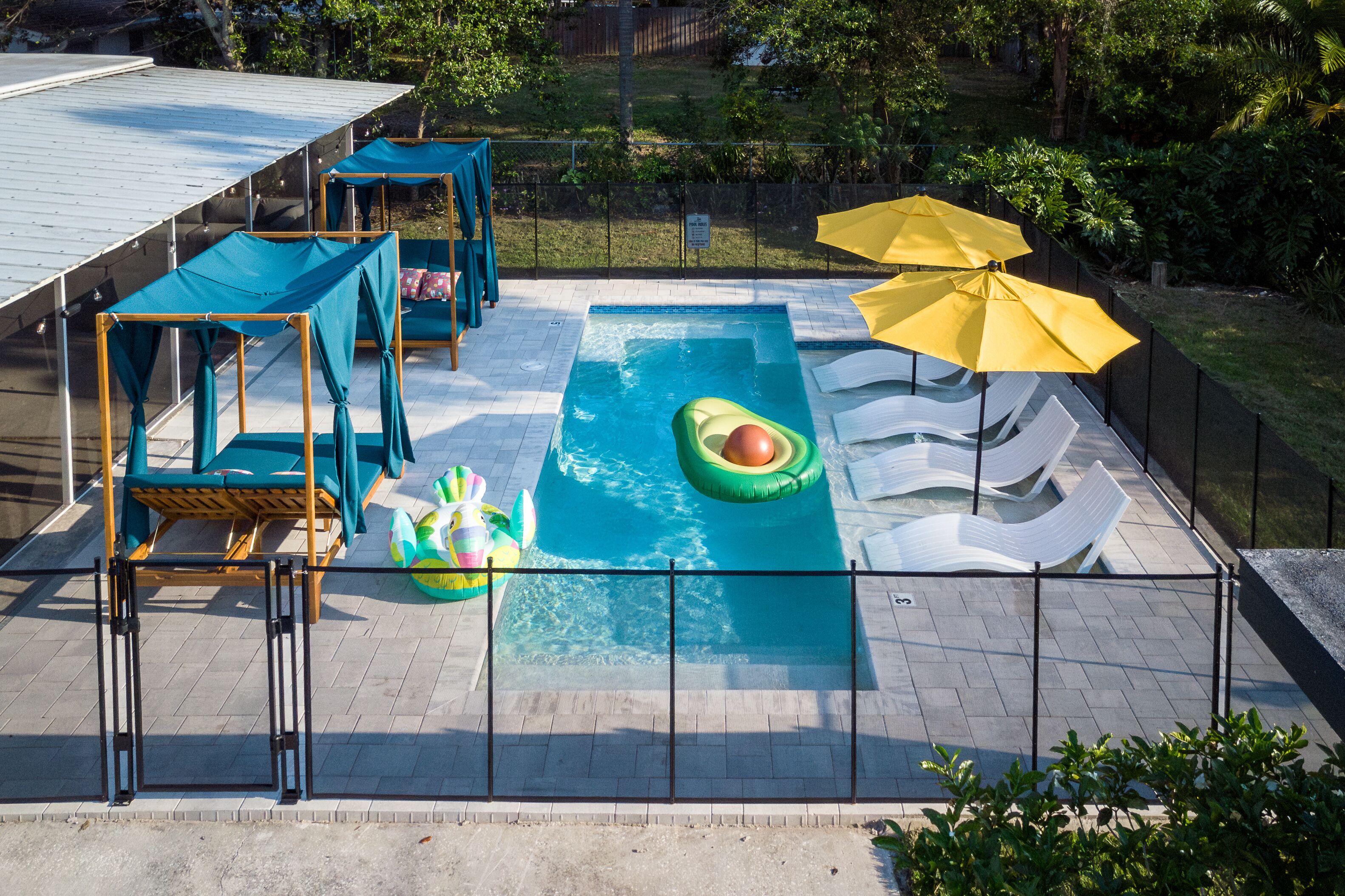 A heated pool