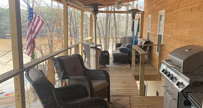 Waterfront Lake Gaston Retreat with beautiful views, Gameroom and covered deck.