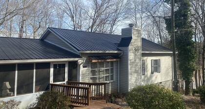 Waterfront Lake Gaston Retreat with beautiful views, Gameroom and covered deck.
