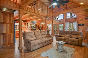 Smart TV, fireplace, video games, printers