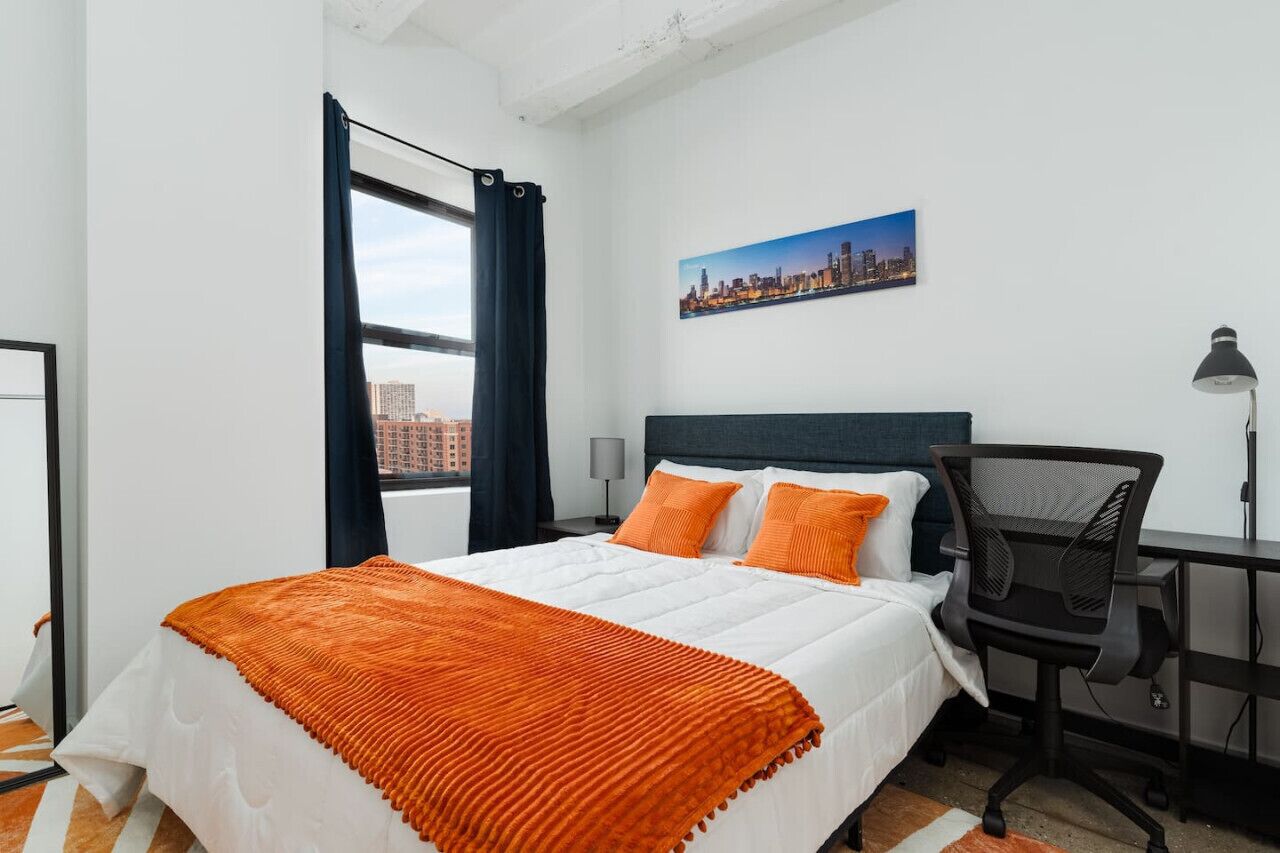 1 sovrum, skrivbord, strykjärn/strykbräda och wi-fi