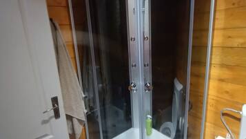 Secador de cabelo, toalhas de banho, papel higiênico