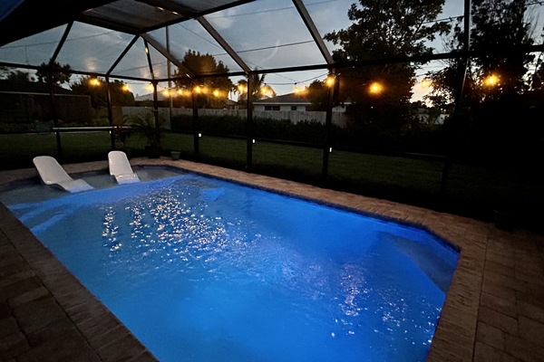 Una piscina riscaldata