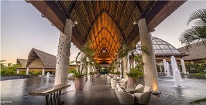 Outdoor banquet area