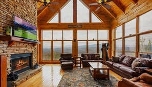 Smart TV, fireplace