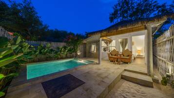 Deluxe-Villa, 1 Schlafzimmer, eigener Pool | Terrasse/Patio