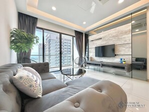 Comfort Apartment, 1 Bedroom, Non Smoking | Living area | 42-inch Smart TV with cable channels, Netflix, streaming services - Atlantis Residences Melaka by Stayrene (Malacca City)