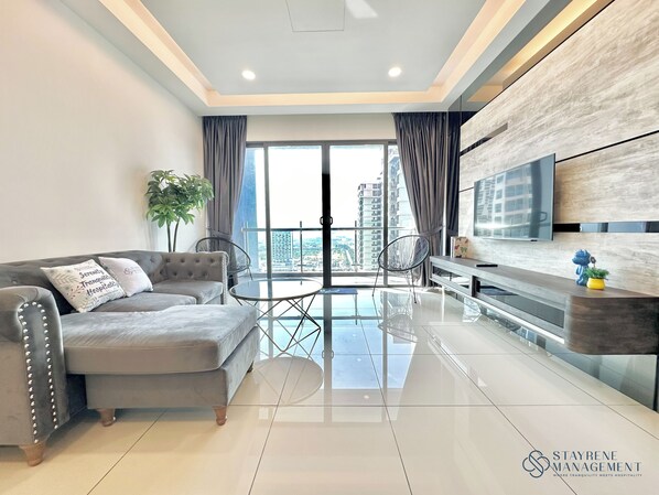 Comfort Apartment, 1 Bedroom, Non Smoking | Living area | 42-inch Smart TV with cable channels, Netflix, streaming services - Atlantis Residences Melaka by Stayrene (Malacca City)