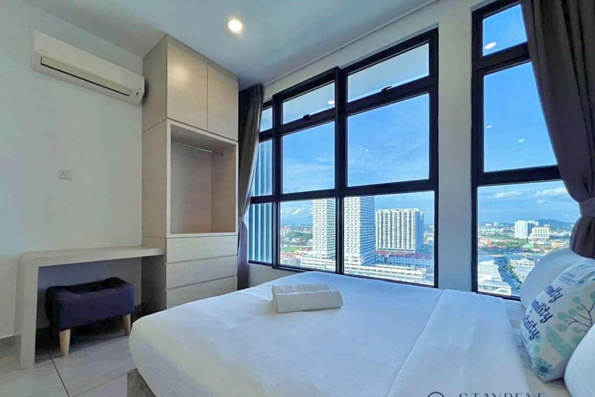 Lägenhet Comfort - 3 sovrum - icke-rökare - utsikt mot staden | 2 sovrum, strykjärn/strykbräda, gratis wi-fi och sängkläder