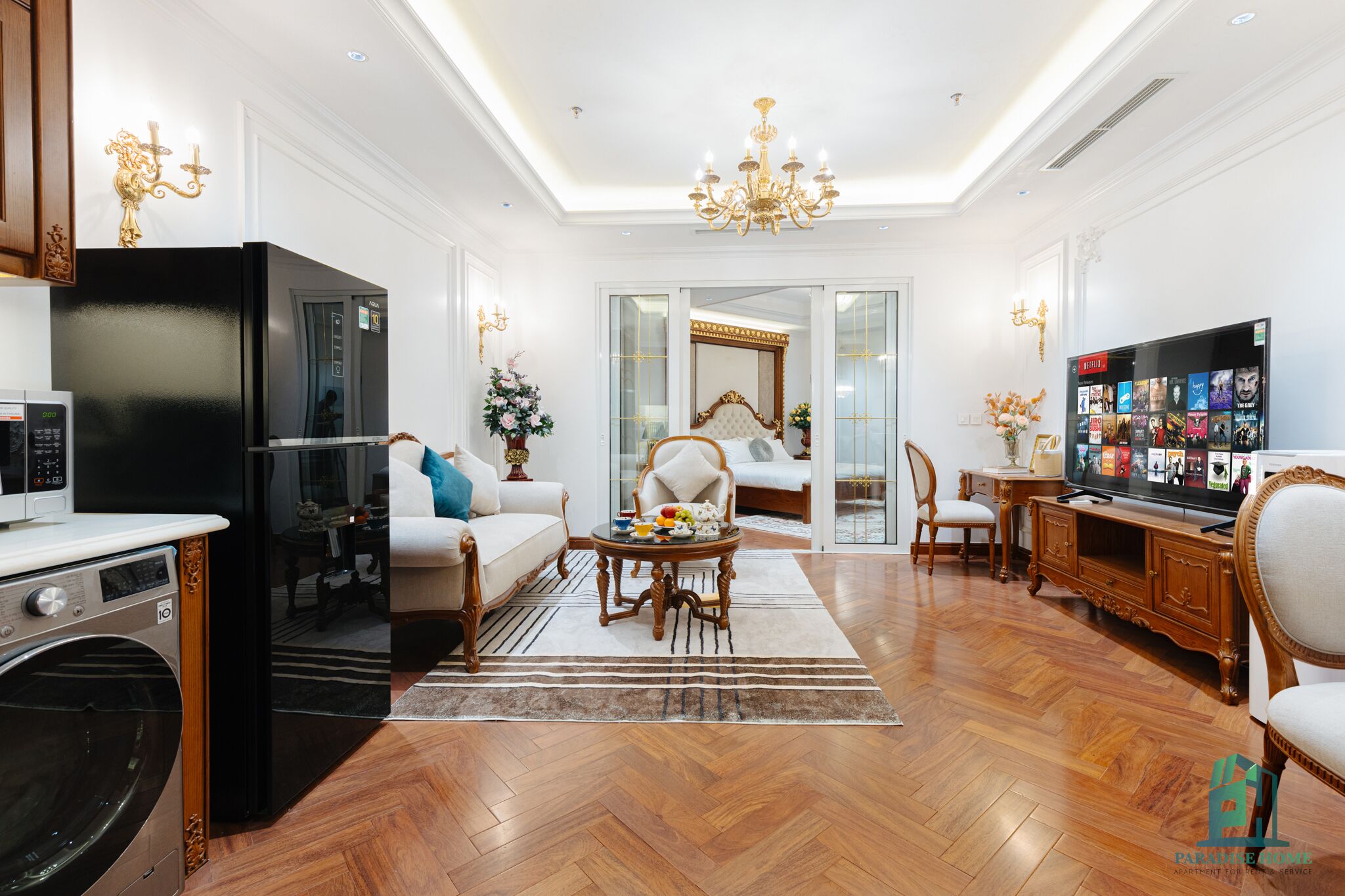 Apartamento standard | Área de estar | Smart TV 60 polegadas com canais digitais