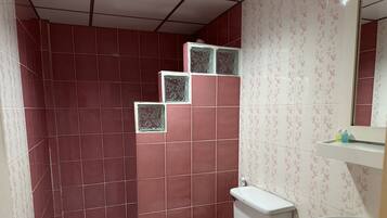 Standard Double Room | Bathroom | Shower, towels, soap, toilet paper