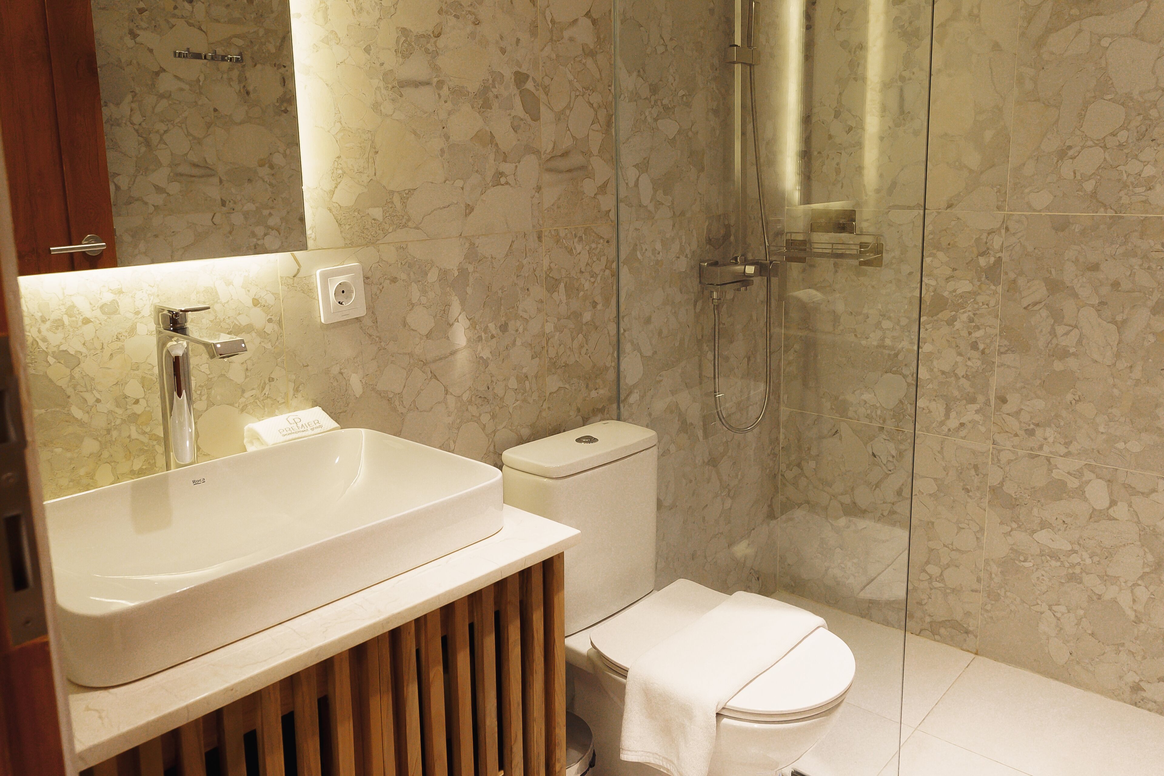 Exclusive Villa, 2 Bedrooms, Private Pool | Bathroom | Shower, hair dryer, bathrobes, slippers