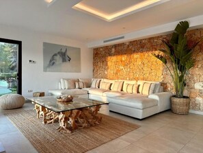 Smart TV, fireplace