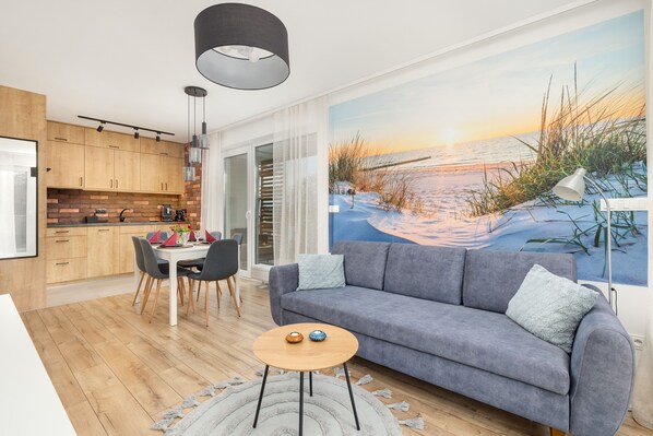 Apartment, 1 Schlafzimmer, Balkon, Meerseite | Wohnzimmer