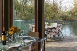 Dining - Goose Landing | Cotswold Lakehouse + Sunset Views (South Cerney)