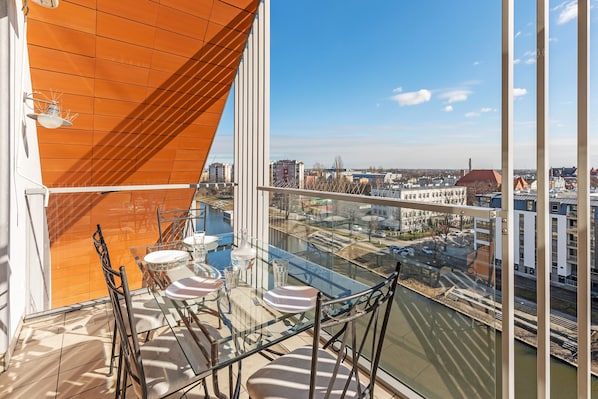 Appartement Penthouse Deluxe, 3 chambres, balcon | Terrasse/patio