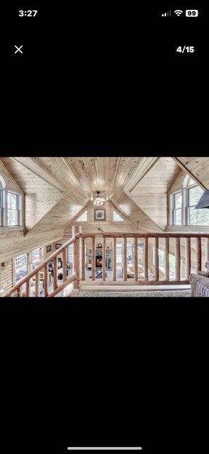 Interior - Unique log cedar family vacation home with 185 feet of secluded lake frontage (Hale)