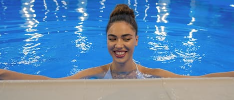 Indoor pool, open 8:00 AM to 11:00 PM, sun loungers