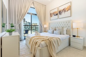 1 chambre, coffre-fort, fer et planche à repasser