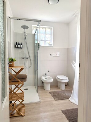 Shower, hair dryer, bidet, towels - Spacious 95 sqm newly renovated vacation home with breathtaking views (Menaggio)