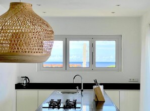 Fridge, microwave, stovetop, dishwasher - Appartement in Luxe Villa met Privé-zwembad (Willemstad)