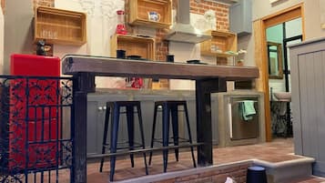 Standard Loft | Private kitchen | Full-sized fridge, microwave, oven, electric kettle