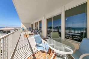 Outdoor dining - Gulf Crest 205 - Awesome Gulf Views - Huge Balcony (Panama City Beach)