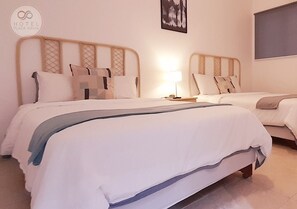 Roupas de cama antialérgicas, cofres nos quartos