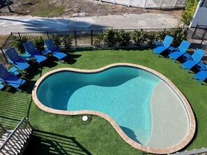 Outdoor pool, a heated pool