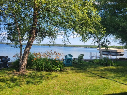 Family cottage on the water in Door County. Water toys for adults and kids.