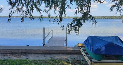 Family cottage on the water in Door County. Water toys for adults and kids.