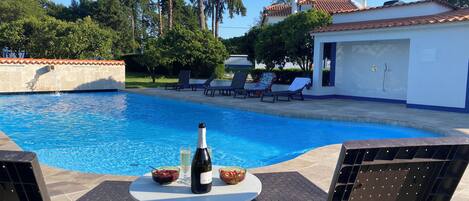 Outdoor pool, a heated pool