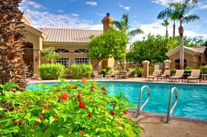 Outdoor pool, a heated pool