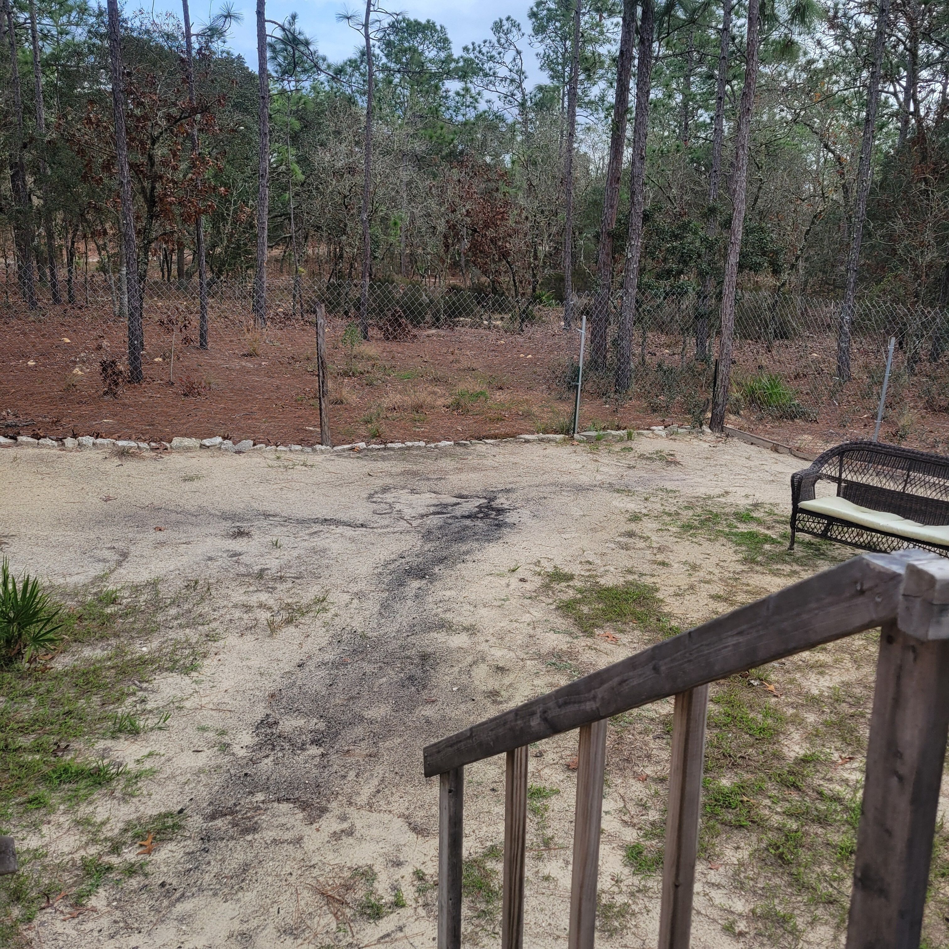 Rear entrance into fenced yard