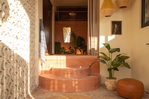 Deluxe Apartment, 1 Bedroom, Terrace | Bathroom shower