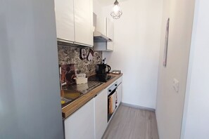 Fridge, oven, stovetop