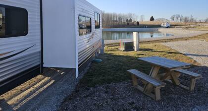 lakefront 2 bedroom rv at Whispering meadows at patoka lake