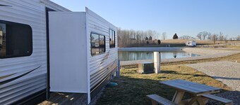 lakefront 2 bedroom rv at Whispering meadows at patoka lake